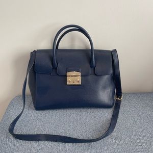 furla medium navy bag